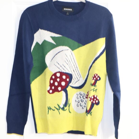 Bonobos Golf Putting Scenic Crew Neck Sweater Size Small NWT - Picture 3 of 6